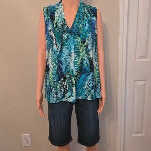 Rose & Olive Women's Sleeveless Boho Blouse, Size M